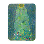 ひまわりクリムトヴィンテージ花アールヌーボー マグネット (縦)