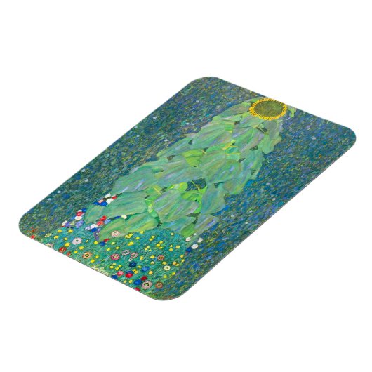 ひまわりクリムトヴィンテージ花アールヌーボー マグネット (左側)