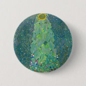 ひまわりクリムトヴィンテージ花アールヌーボー 缶バッジ (正面)