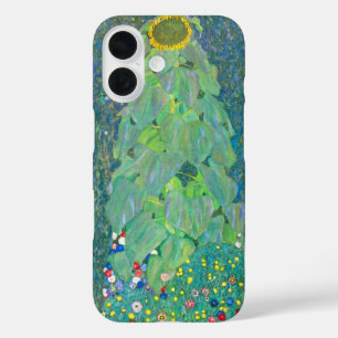 ひまわりクリムトヴィンテージ花アールヌーボー iPhone 16ケース