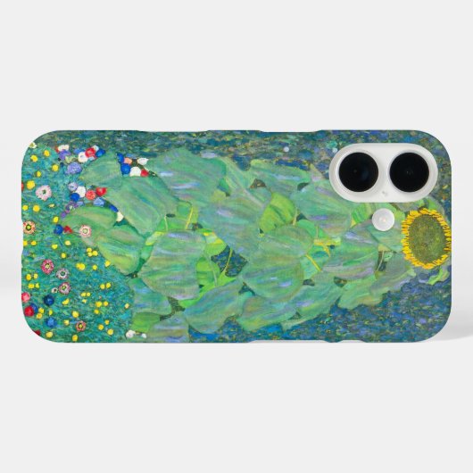 ひまわりクリムトヴィンテージ花アールヌーボー Case-Mate iPhoneケース (裏面 (横))