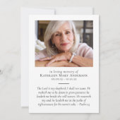 ひまわりクロスお祝い・オブ・ライフ葬儀 招待状 (裏面)