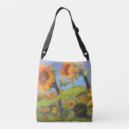 ひまわりクロスオーバーバッグとブラックロゴ クロスボディバッグ (裏面)