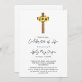 ひまわりクロス・セレブレーション・オブ・ライフ葬 招待状 (正面/裏面)