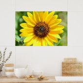 ひまわりクローズアップポスター ポスター (キッチン)