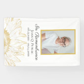 ひまわりグラフィックお祝いの生活葬式 横断幕 (横)