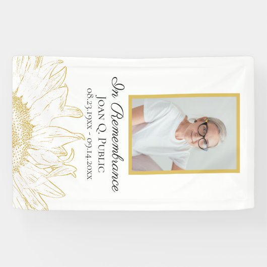 ひまわりグラフィックお祝いの生活葬式 横断幕 (横)