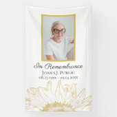 ひまわりグラフィックお祝いの生活葬式 横断幕 (縦)