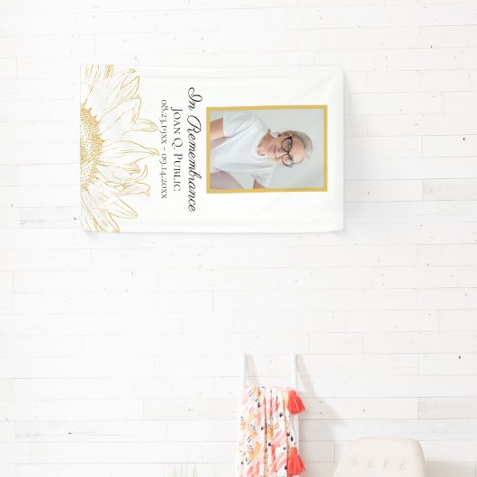 ひまわりグラフィックお祝いの生活葬式 横断幕 (インサイチュ)