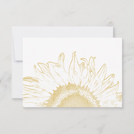 ひまわりグラフィックウェディングRSVP 出欠カード (裏面)