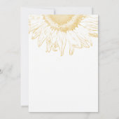 ひまわりグラフィック結婚のリハーサルディナー 招待状 (裏面)