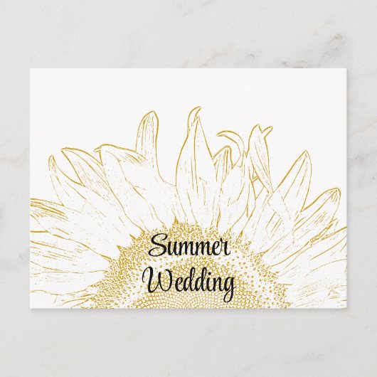 ひまわりグラフィック結婚ス夏の発表 案内ポストカード (正面)