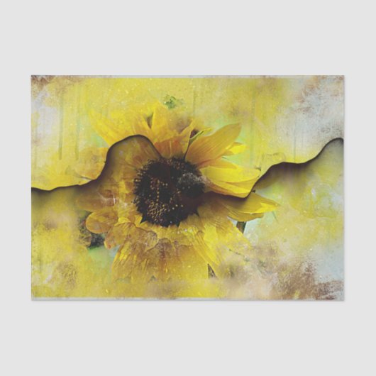 ひまわりグランジ |フローラ切り取り紙切り離し 薄葉紙 (正面)