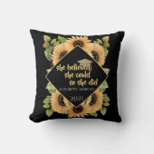 ひまわりグリッター院長キャップ飲料用コースター クッション (正面)