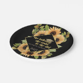 ひまわりグリッター院長キャップ飲料用コースターK ペーパープレート (アングル)