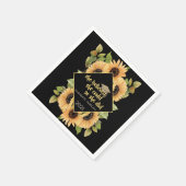 ひまわりグリッター院長キャップ スタンダードカクテルナプキン (角)