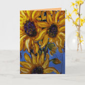 ひまわりグリーティングカード カード (黄色い花)