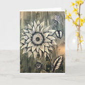 ひまわりグリーティングカード カード (黄色い花)