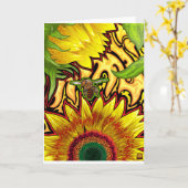 ひまわりグリーティングカード カード (黄色い花)