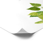 ひまわりグリーンのウェディングシャワーのウェルカムサイン ポスター (角)