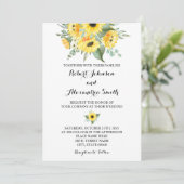 ひまわりグリーンウェディングカントリーシック 招待状 (スタンド正面)