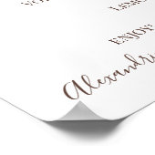 ひまわりグリーンウェディングドリンクメニューボード ポスター (角)