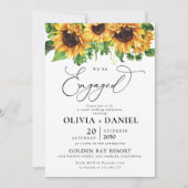 ひまわりグリーンエンゲージメントパーティー招待状 招待状 (正面)