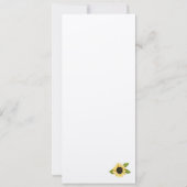 ひまわりグリーンカリグラフィーメニュー 招待状 (裏面)