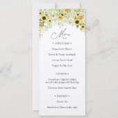 ひまわりグリーンカリグラフィーメニュー 招待状 (正面)