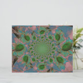 ひまわりグリーンピンクブルー抽象芸術フローラヴィンテージ (スタンド正面)