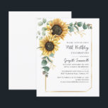 ひまわりグリーンリー70th誕生日パーティーへの招待<br><div class="desc">サンフラワー70thバースデーパーティーユーカリカスタマイズ招待状は簡単にの"パーソナライズクリック"ボタン。誕生日やブライダルシャワーなどに最適。</div>