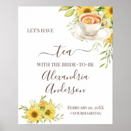 ひまわりグリーン茶 ブライダルシャワー ウェルカムサイン ポスター