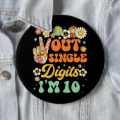 ひまわりグルービーピースアウト独身のデジットIm 10 Bir 缶バッジ (インサイチュ)