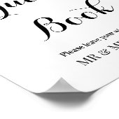 ひまわりゲストブック結婚のサインフローラポスター ポスター (角)