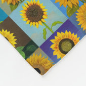 ひまわりコラージュ フリースブランケット (角)