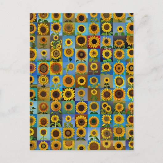 ひまわりコラージュ ポストカード (正面)