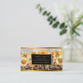 ひまわりコレクションの水彩画エレガント野 名刺 (スタンド正面)