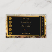 ひまわりコレクションの水彩画エレガント野 名刺 (裏面)