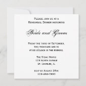 ひまわりコーナー 結婚式リハーサルディナー 招待状 (裏面)