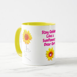 ひまわりコーヒーマグギフトfor girls (ユニーク引用文) マグカップ