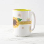 ひまわりコーヒーマグ"顔ザ・サンシャイン" ツートーンマグカップ (正面右)