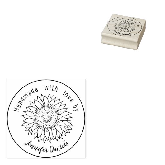 ひまわりゴム印という,愛で手作り ラバースタンプ (押印)