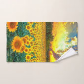 ひまわりゴールデンサンライズのフィールド バスタオルセット (ハンドタオル)