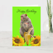 ひまわりサルフローラ折りグリーティングカード カード (正面)