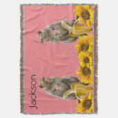 ひまわりサルブランケット スローブランケット (正面縦)