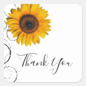 ひまわりサンキュステッカー スクエアシール (正面)