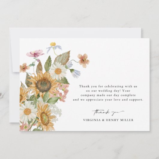 ひまわりサンキューカード サンキューカード (裏面)