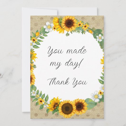 ひまわりサンキューカード サンキューカード (正面)
