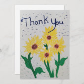 ひまわりサンキューカード 招待状 (正面/裏面)