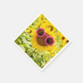 ひまわりサングラス スタンダードカクテルナプキン (角)